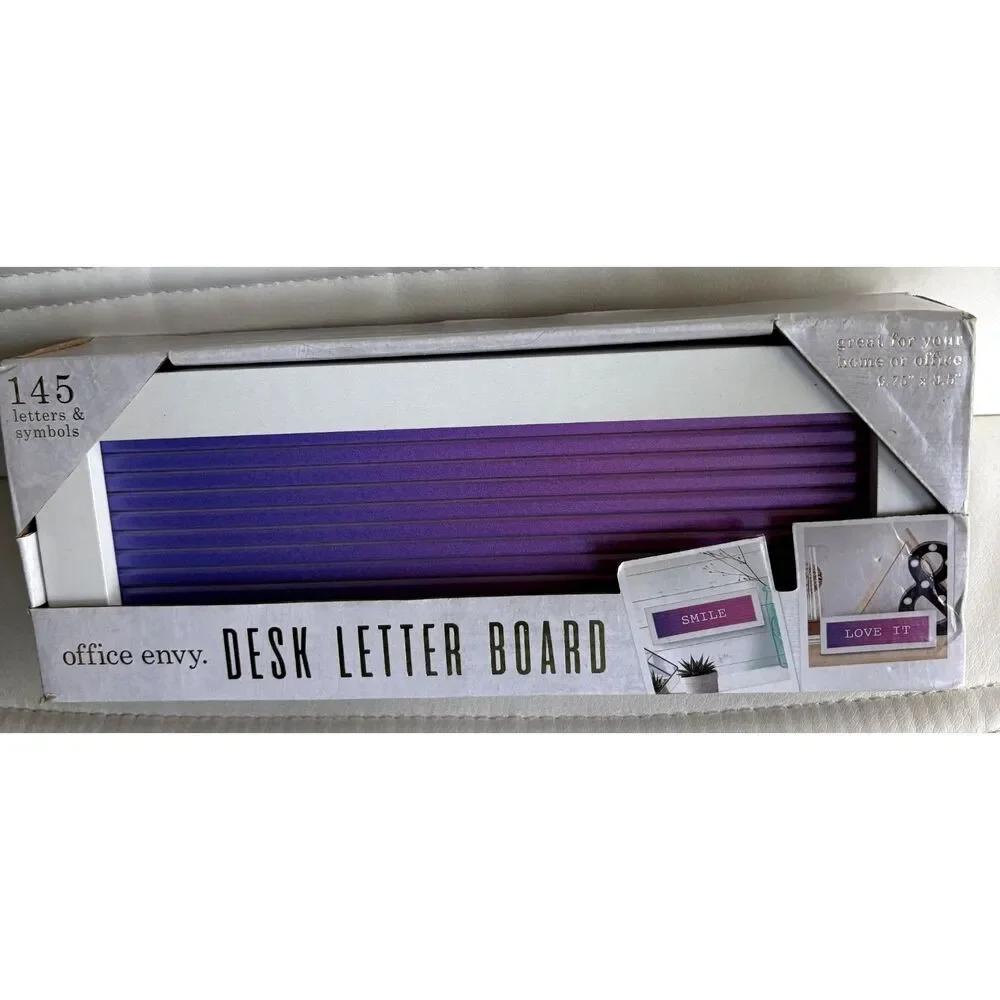 Office Envy Purple Desk Letter Board 9.75